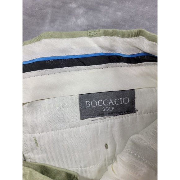 Boccacio Golf Mens Golf Shorts Size 38 sage green Pleated, Pockets - Picture 3 of 8